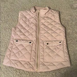 Blush quilted vest